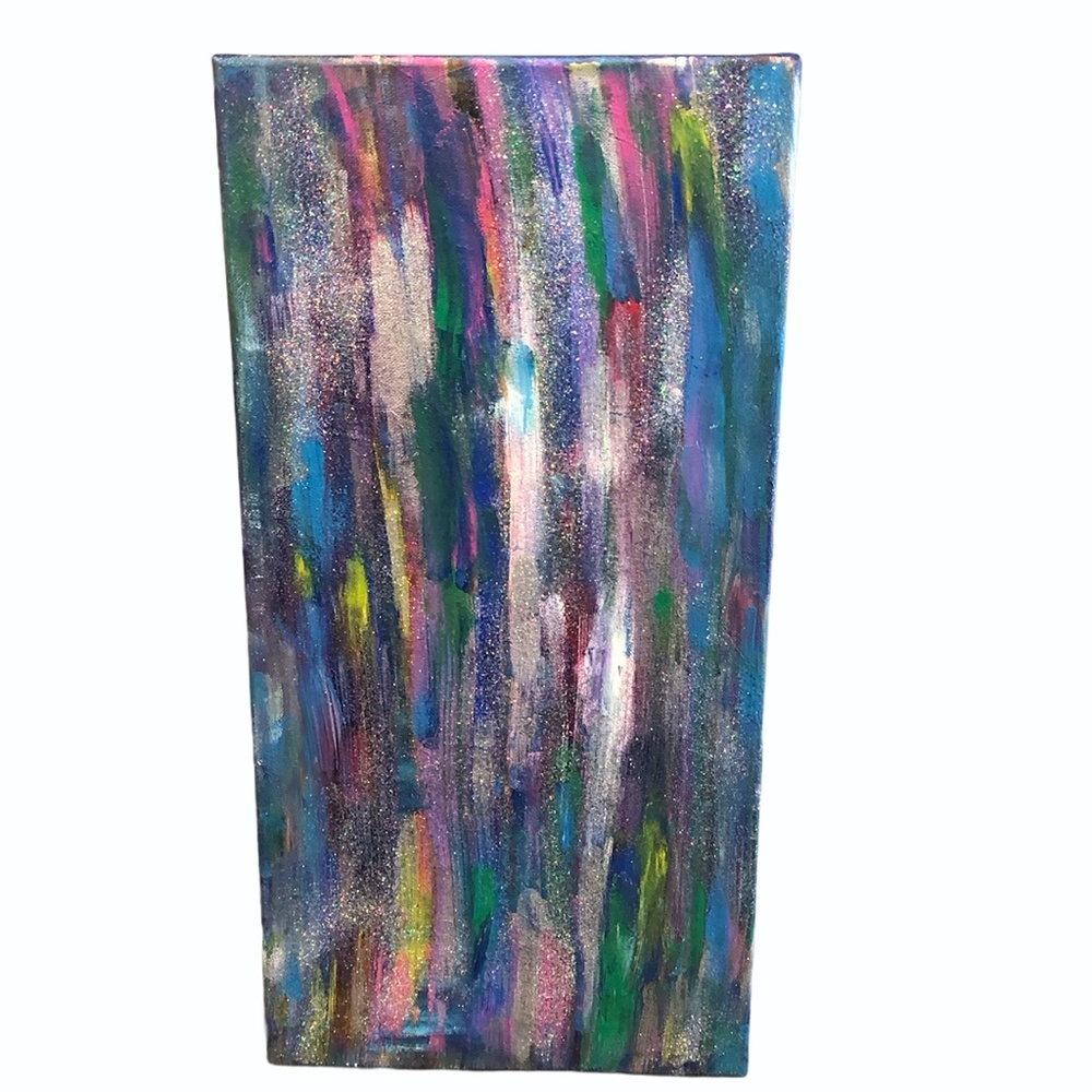 HANDCRAFTED COLORFUL/GLITTER ABSTRACT ART - Picture 7 of 16